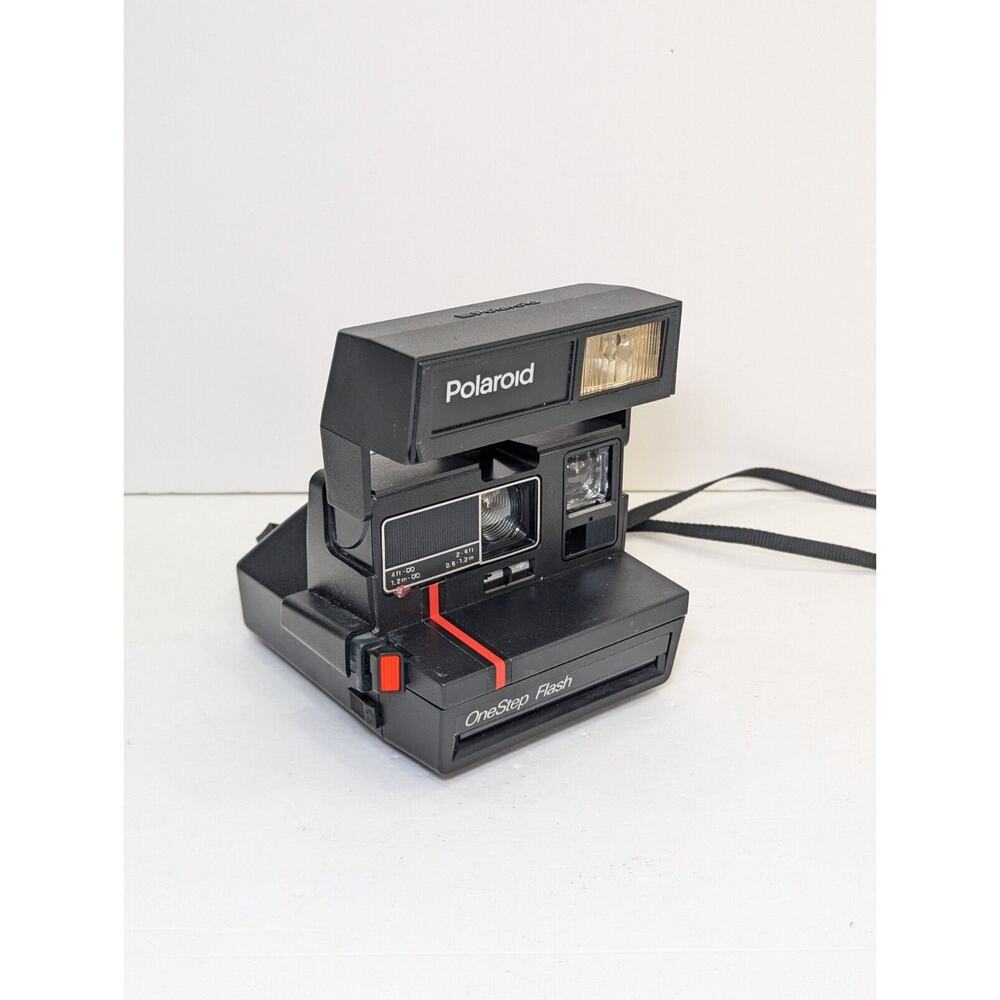Polaroid Red Stripe One Step Flash Instant 600 Film Camera